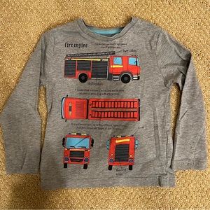 Mini Boden Firetruck long sleeve size 2-3Y